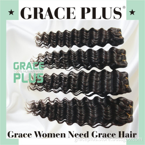 #1B Natural Black 100% human hair 8"-30" Grade 7A peruvian human virgin hair Deep Wave